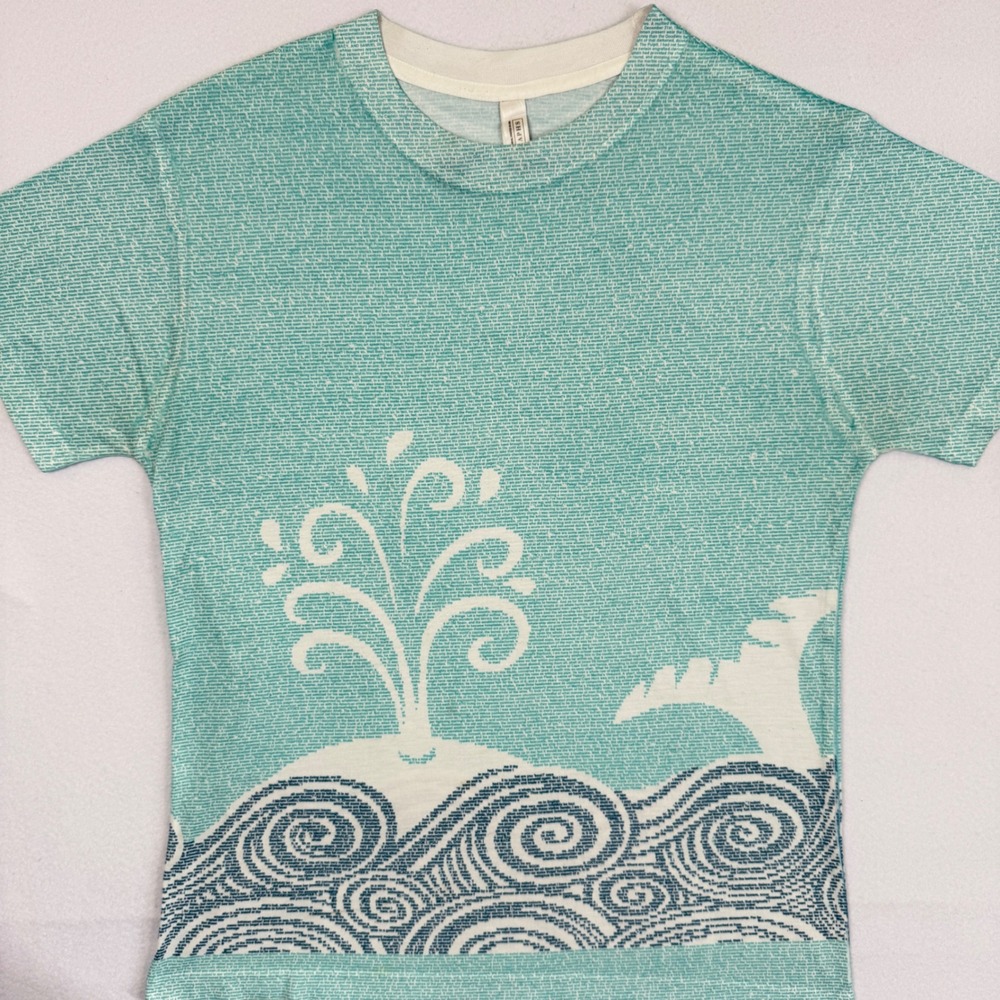 Litographs Moby Dick All Over Print T-Shirt Mens Small Blue Literary Book Tee